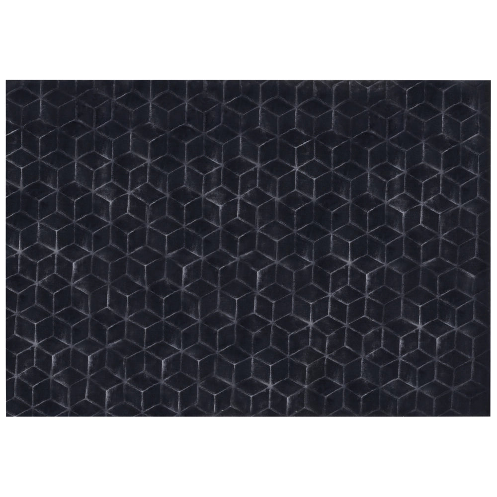 Tappeto in finta pelliccia di coniglio nero Pelliccia artificiale di poliestere 160 x 230 cm Tappeto morbido Shaggy ad alto pelo