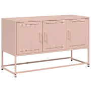 Mobile TV multimediale mensola TV credenza TV sala da pranzo soggiorno camera da letto rosa 100,5 x 39 x 60,5 cm acciaio rosa 02_0028285