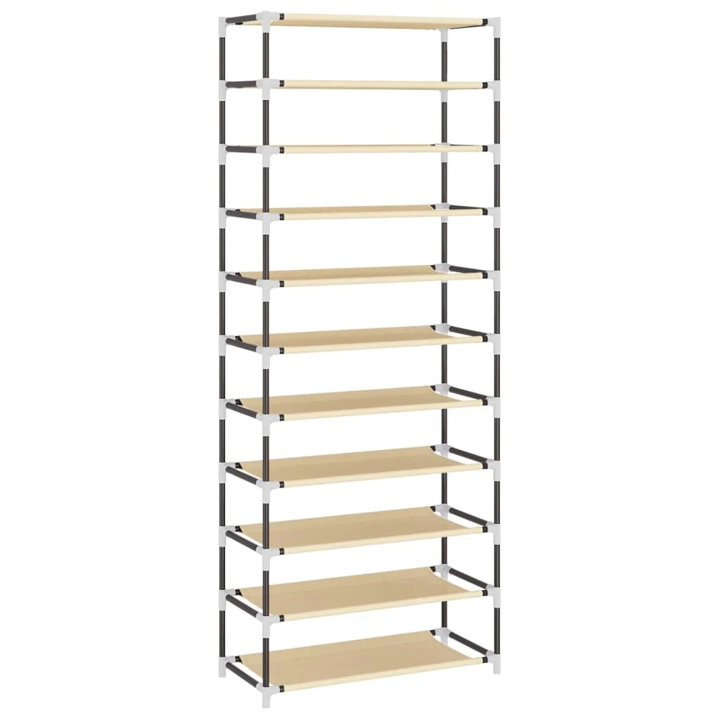 Scarpiera mobile contenitore per scarpe mobile ingresso/corridoio/soggiorno 60 x 30 x 166 cm tessuto crema 02_0021753