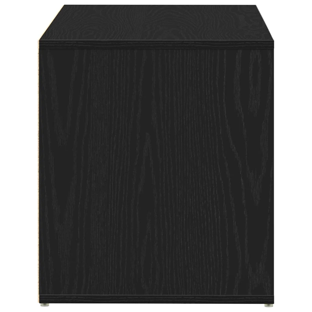 Panca per ingresso con cassetto-Sgabello-Panca da Corridoio Rovere Nero 80 x 40 x 45 cm
