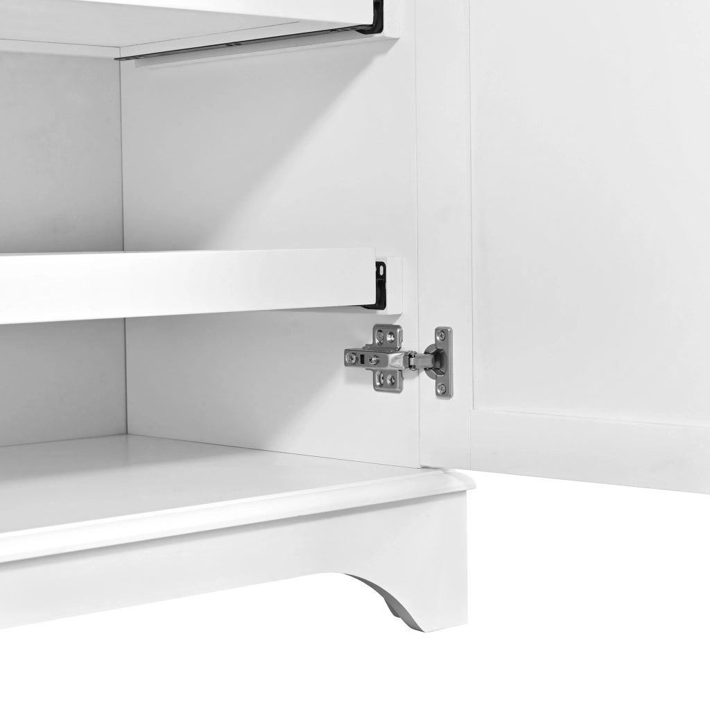 Mobile contenitore alto con ripiani regolabili e cassetti in MDF bianco per cucina soggiorno e studio 77 × 40 × 181 cm