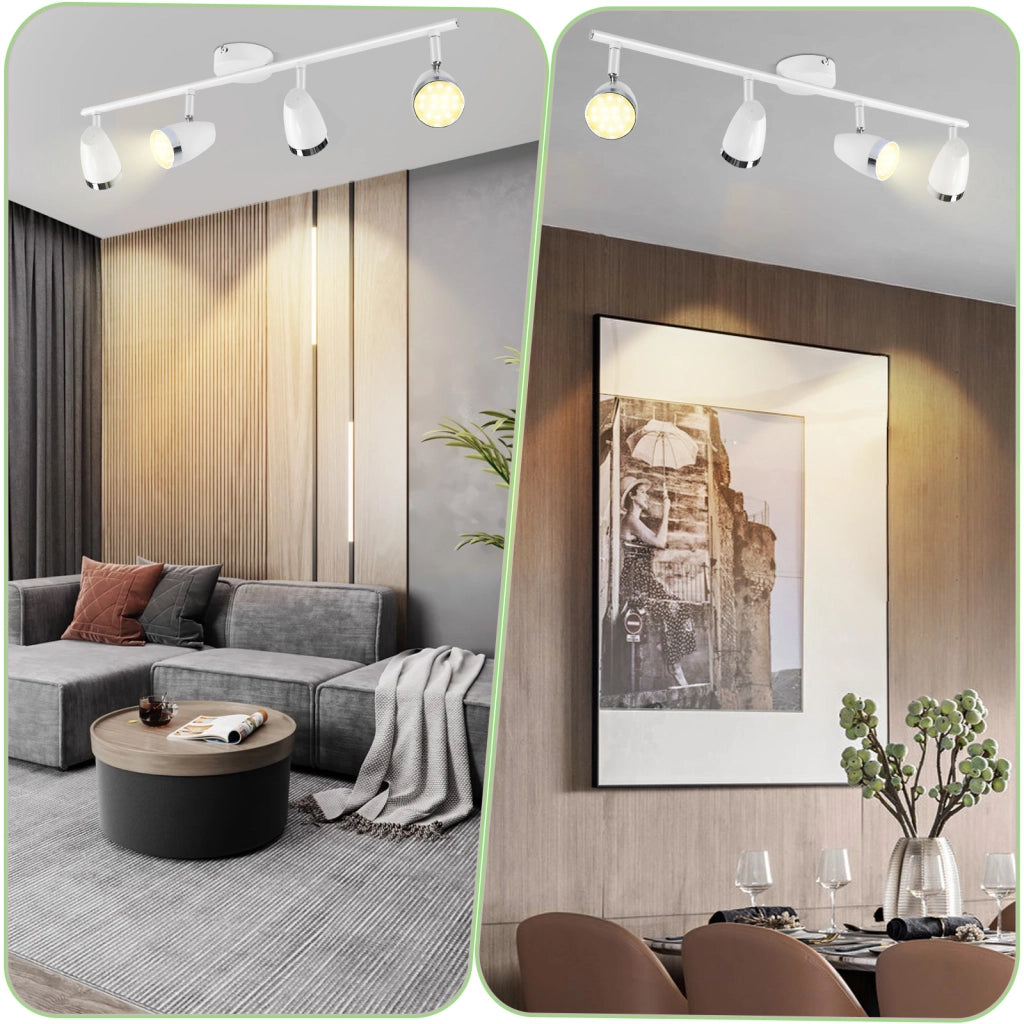 ZMH Faretto da soffitto 14 luci 16W orientabile a 350° Lampada da soffitto Soggiorno