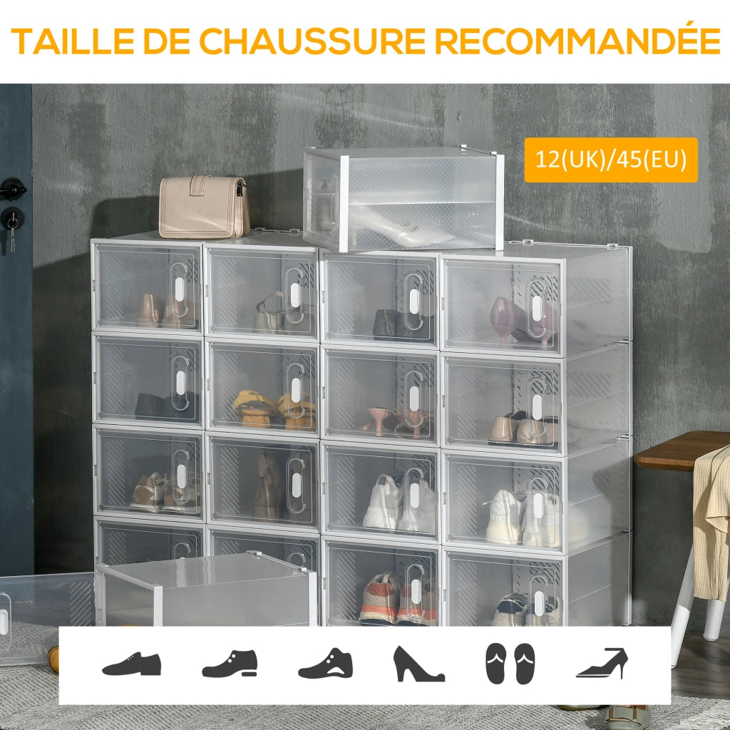 Cassettiera modulare 18 cubi ¨C zephmum ¨C bianco e trasparente