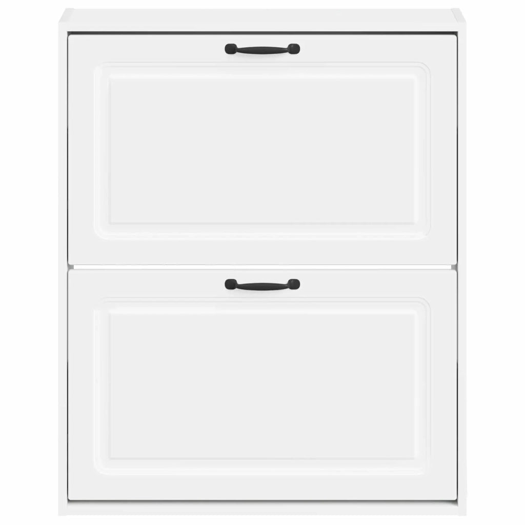 Mobiletto per Scarpe da Muro UTRECHT 71 x 17 x 86 cm Bianco 897735