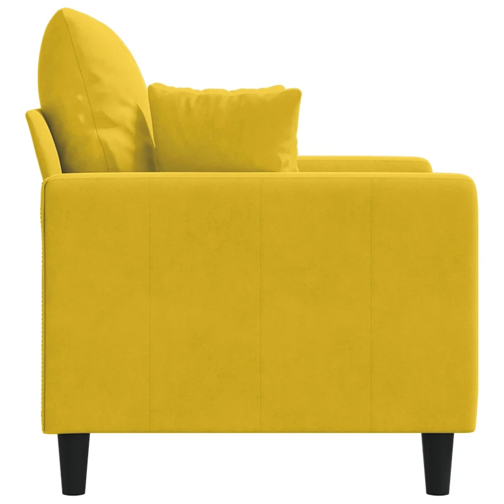 Poltrona-Divano Sedia Giallo 60 cm Velluto 465827