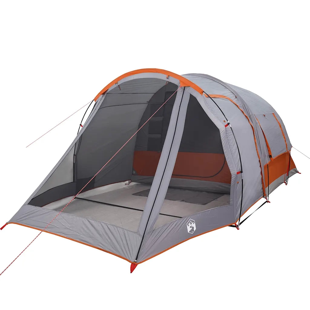 Tenda da Campeggio a Tunnel per 4 Persone Grigia Impermeabile 94745
