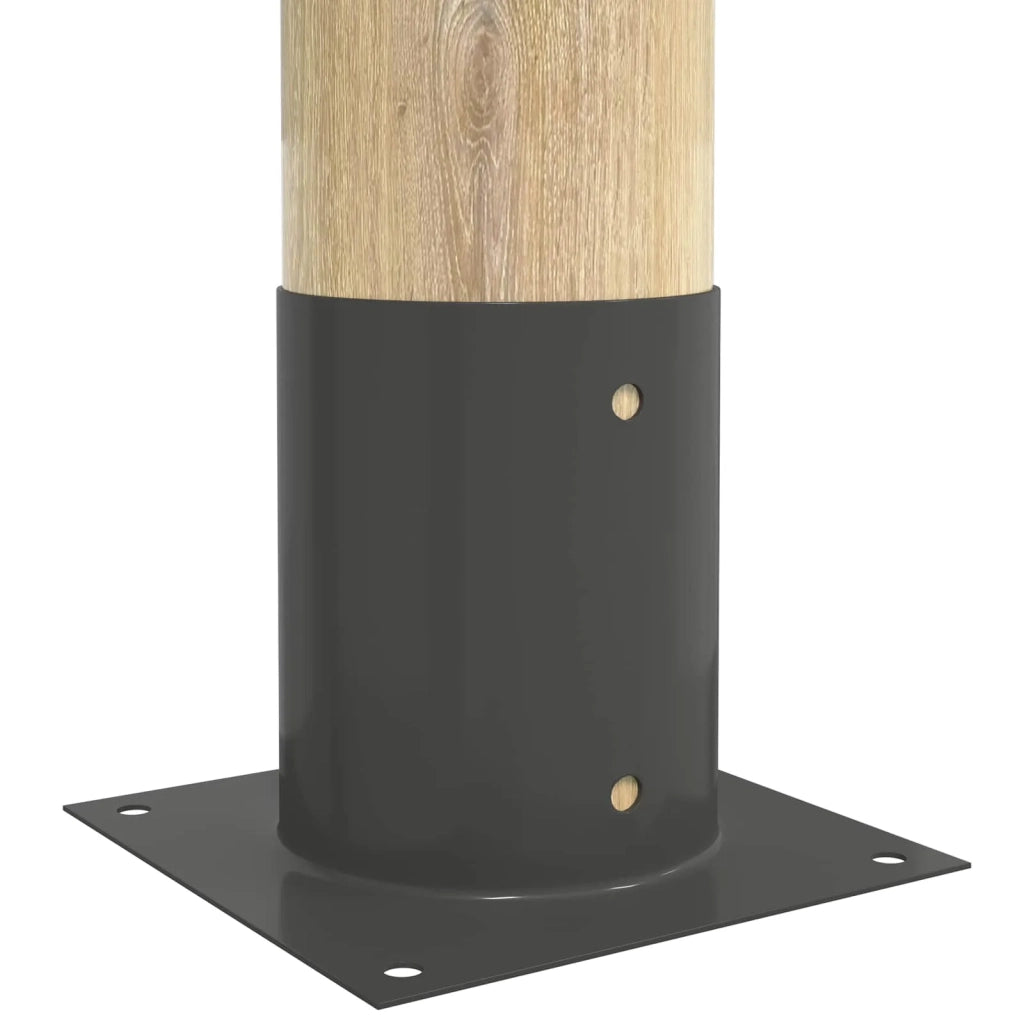 Ancora rotonda per terreno 12 pcs Antracite 18 x 18 x15 cm