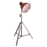 Lampada da terra in metallo grigio 36x36x127h