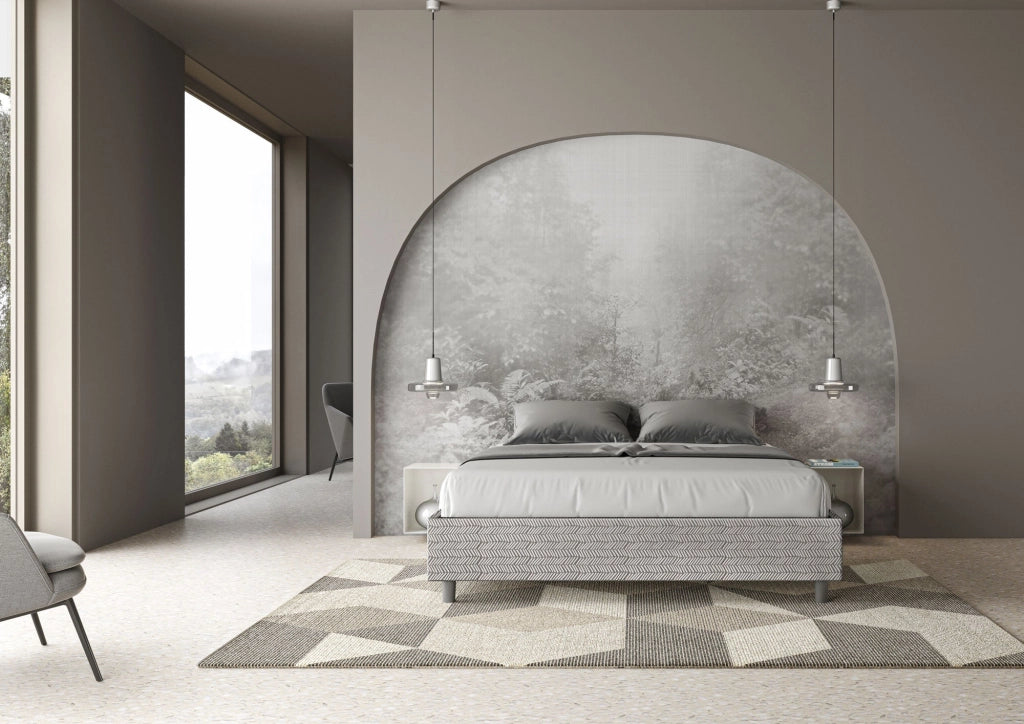 Letto Matrimoniale Sommier 160x190 cm Senza Rete Azelia Aragona 1 Bianco