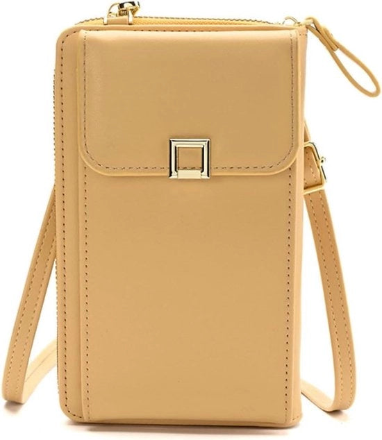 Borsa a spalla premium in pelle PU per smartphone - Donna - Cinturino regolabile e rimovibile