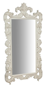 Biscottini SPECCHIERA DA PARETE IN LEGNO FINITURA BIANCA ANTICATA MADE IN ITALY realizzata