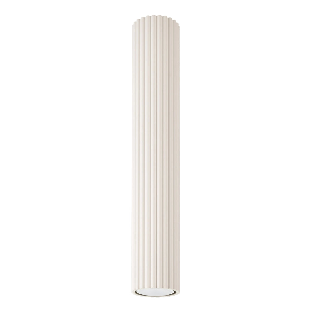 Spot soffitto tubolare beige rigato 40cm GU10 GRAVIO