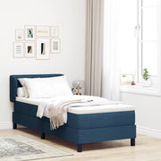 Letto a Box con Materasso Blu 80x200 cm in Tessuto