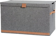 Scatola di archiviazione Premium con coperchio - Cassa di alta qualità in tessuto - Dimensioni extra grandi e robuste - Grigio - 62x375x39 cm