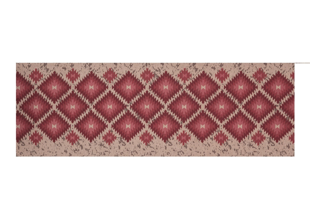 Tappeto Passatoia In Tessuto Jacquard Linea Emozioni Disegno Oasi Rosso - 57x90 - Rosso
