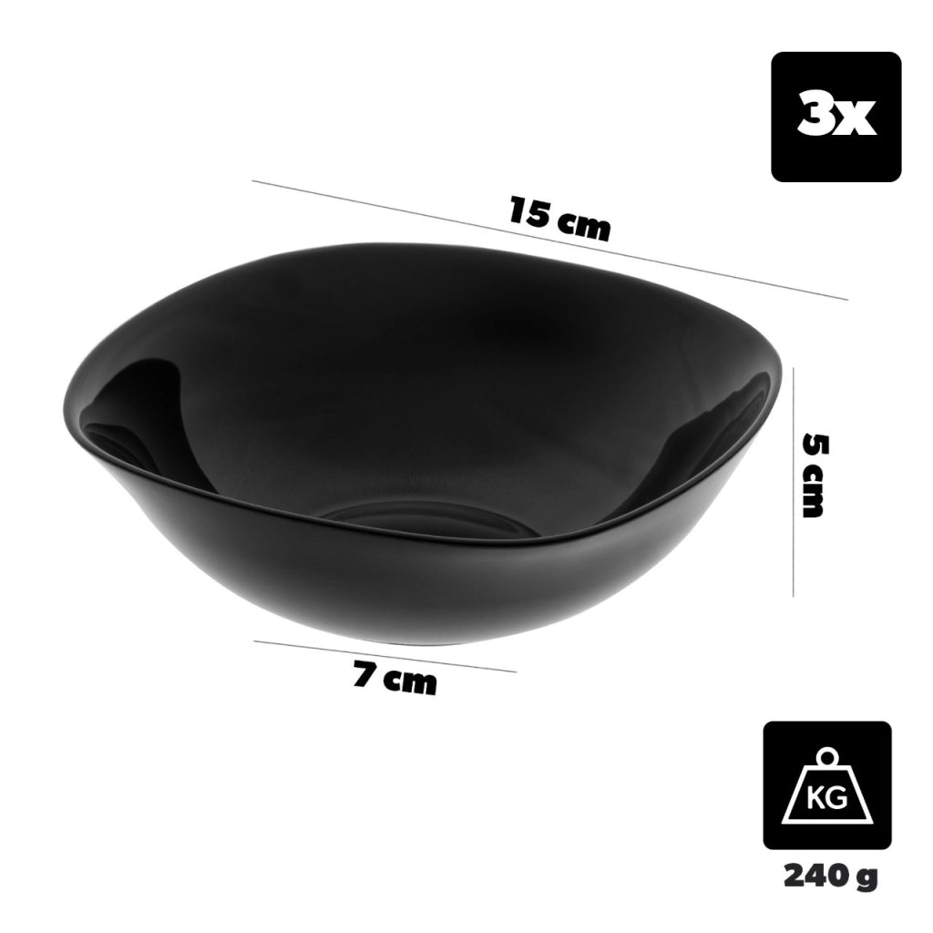 KADAX Salaterka Quadro czarna 15 cm P14373A pakiet