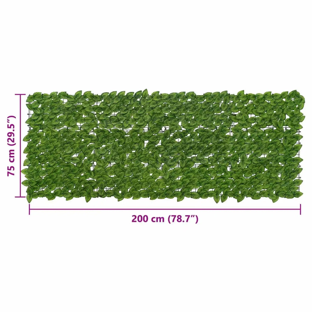 Schermo per balcone con foglie Verde e Giallo 200 x 75 cm 42040637
