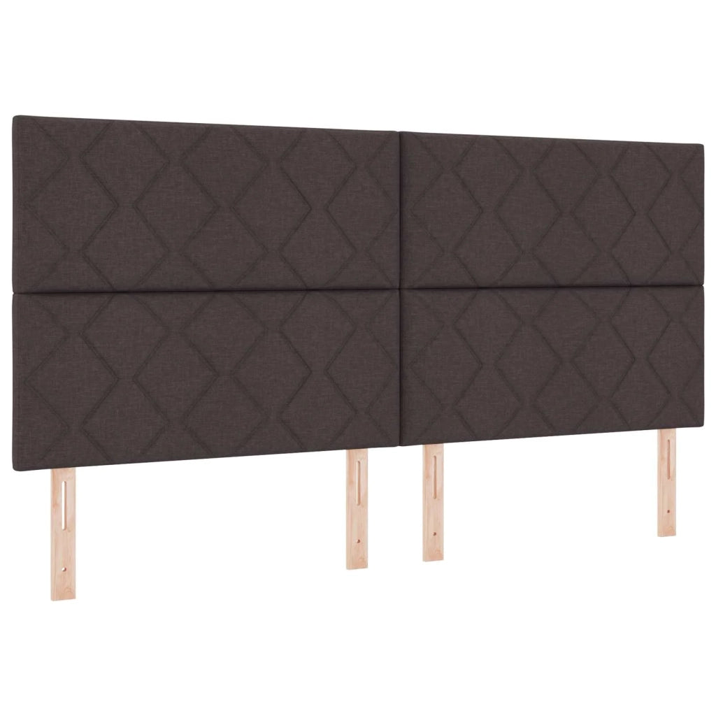 Letto Ottomano con Materasso e LED Marrone Scuro 200 x 200 cm 3458183
