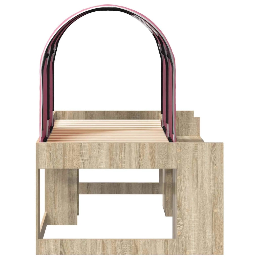 Letto con Tunnel 3 pz Rovere Sonoma e Rosa Legno ingegnerizzato 3423506