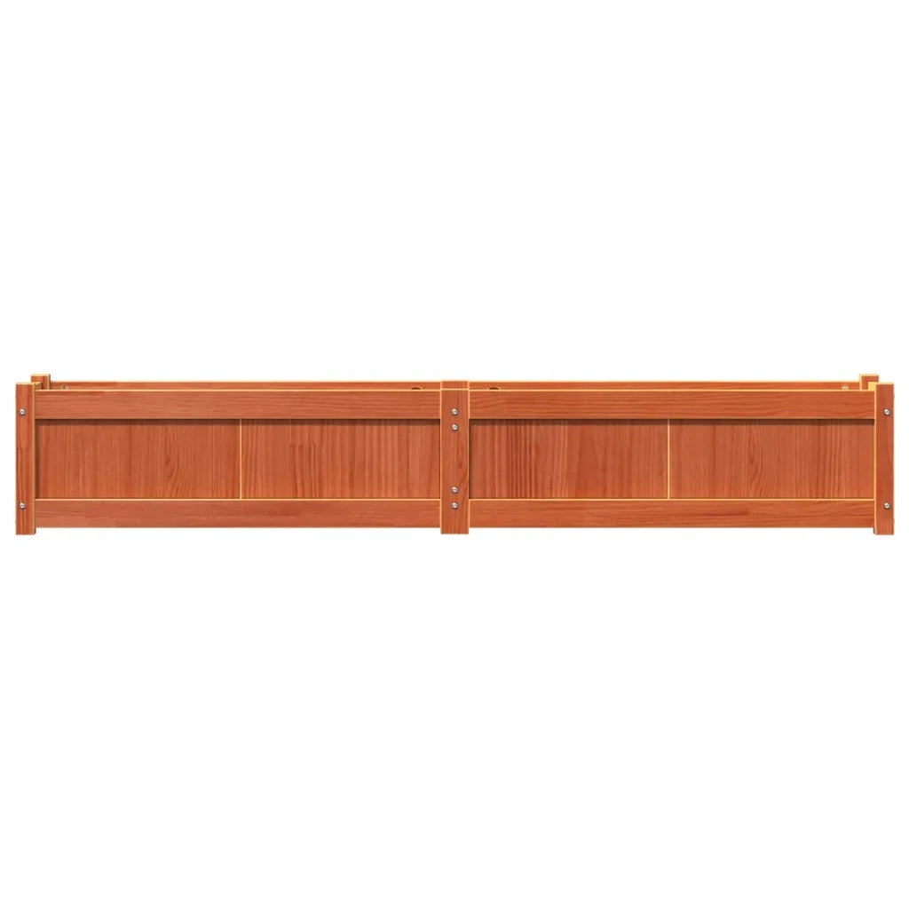 Fioriera Giardino-Vaso da Esterno-Contenitore per Piante Marrone Cera 180x31x31 cm Legno Massello Pino