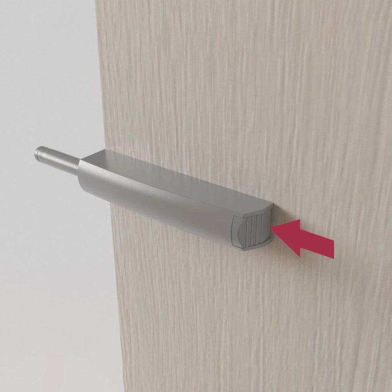 Lotto di 10 chiusure per porte da avvitare ai mobili con regolazione Push Lite, lunghezza 80 mm, Chiusura soft, Tecnop..
