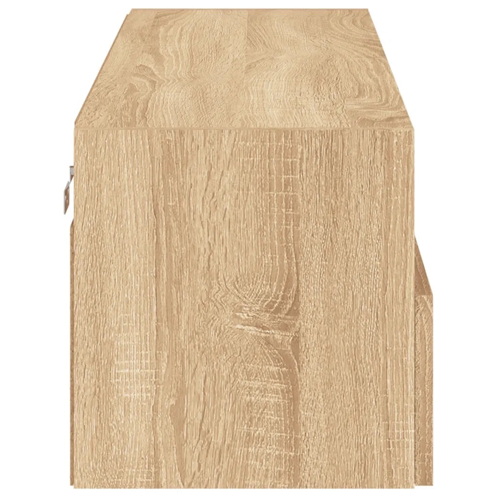 Mobile TV Parete-Credenza per TV sospesa-Console TV  Rovere Sonoma 100x30x30cm in Legno Multistrato