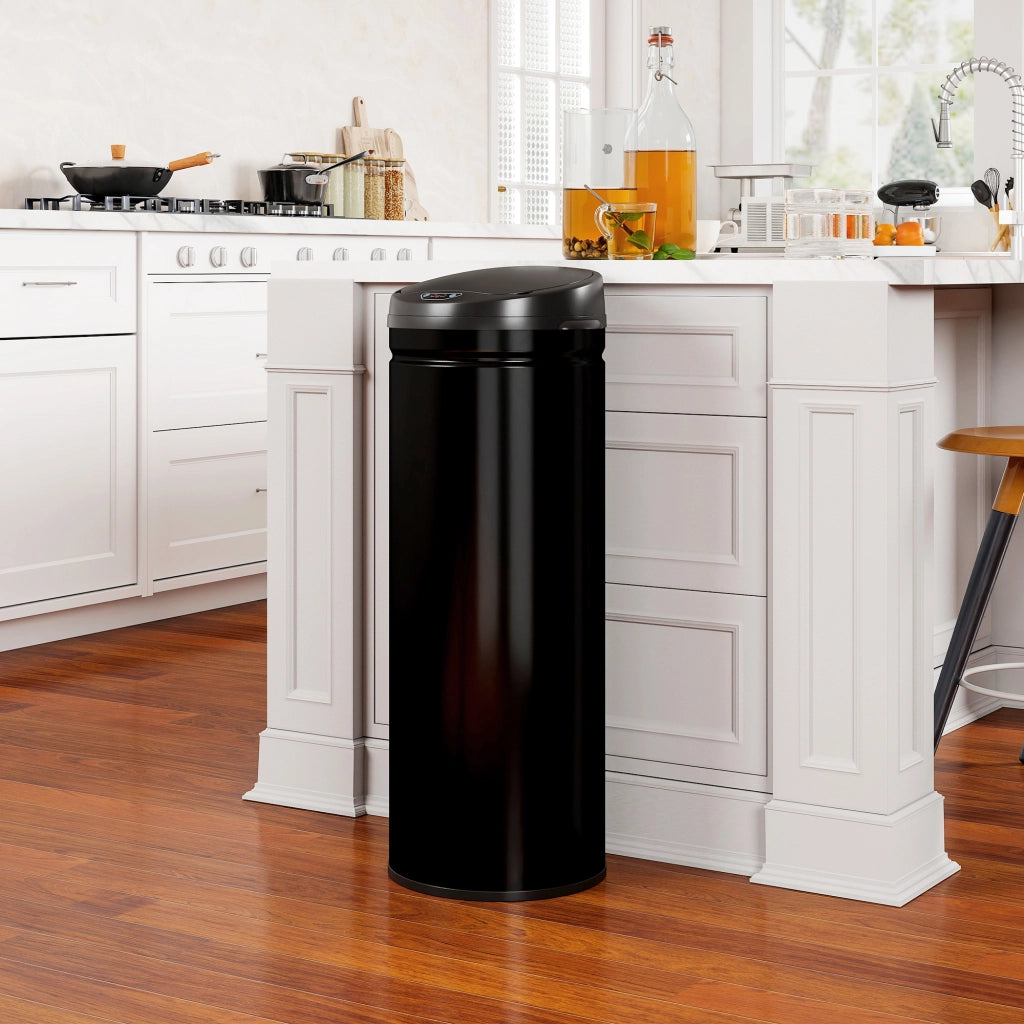Cestino per rifiuti 50 litri con sensore e chiusura soft ¨C zephmum ¨C acciaio inox