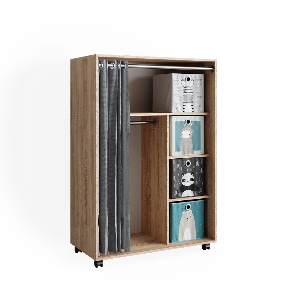 Vicco Armadio multifunzione Sonoma 100 x 146.6 cm con box pieghevole
