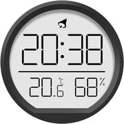 Orologio digitale - orologio - con visualizzazione temperatura e umidità - fissaggio magnetico/wall mount - nero