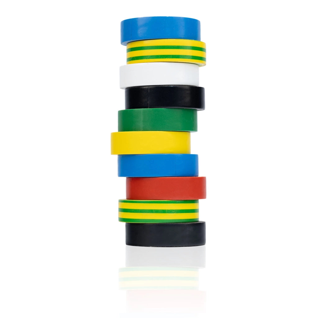 Set di Nastri Isolanti Rosfix – Alta Qualità PVC | 0,13mm x 16mm x 10m