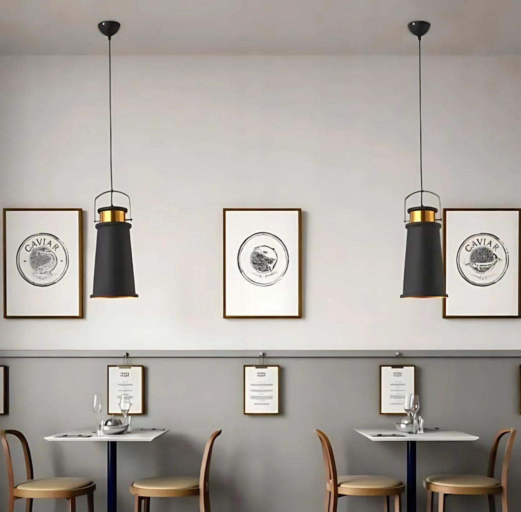 Lampada Da Soffitto Asti A Nero/oro