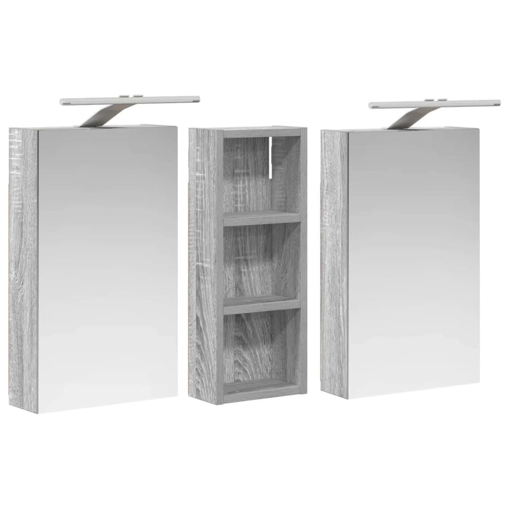 Set di Armadi da Bagno con lo scaffale 3 pcs 80 x 10,5 x 50 cm 3403661