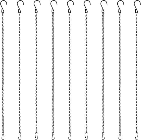Catena a Fiore con Gancio in Metallo Pendente - Set di 9 Pezzi, 50 cm