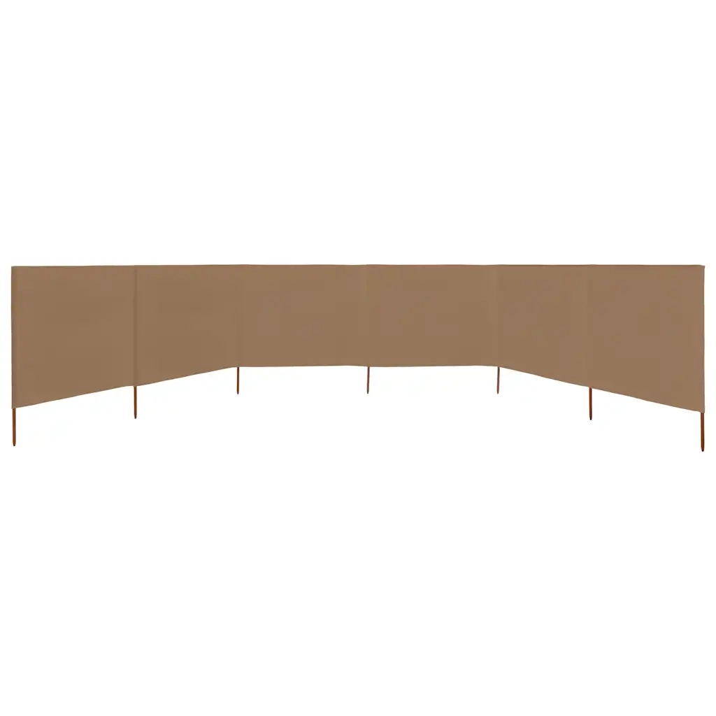 Paravento a 6 Pannelli in Tessuto 800x80cm Grigio Talpa CFW6816864