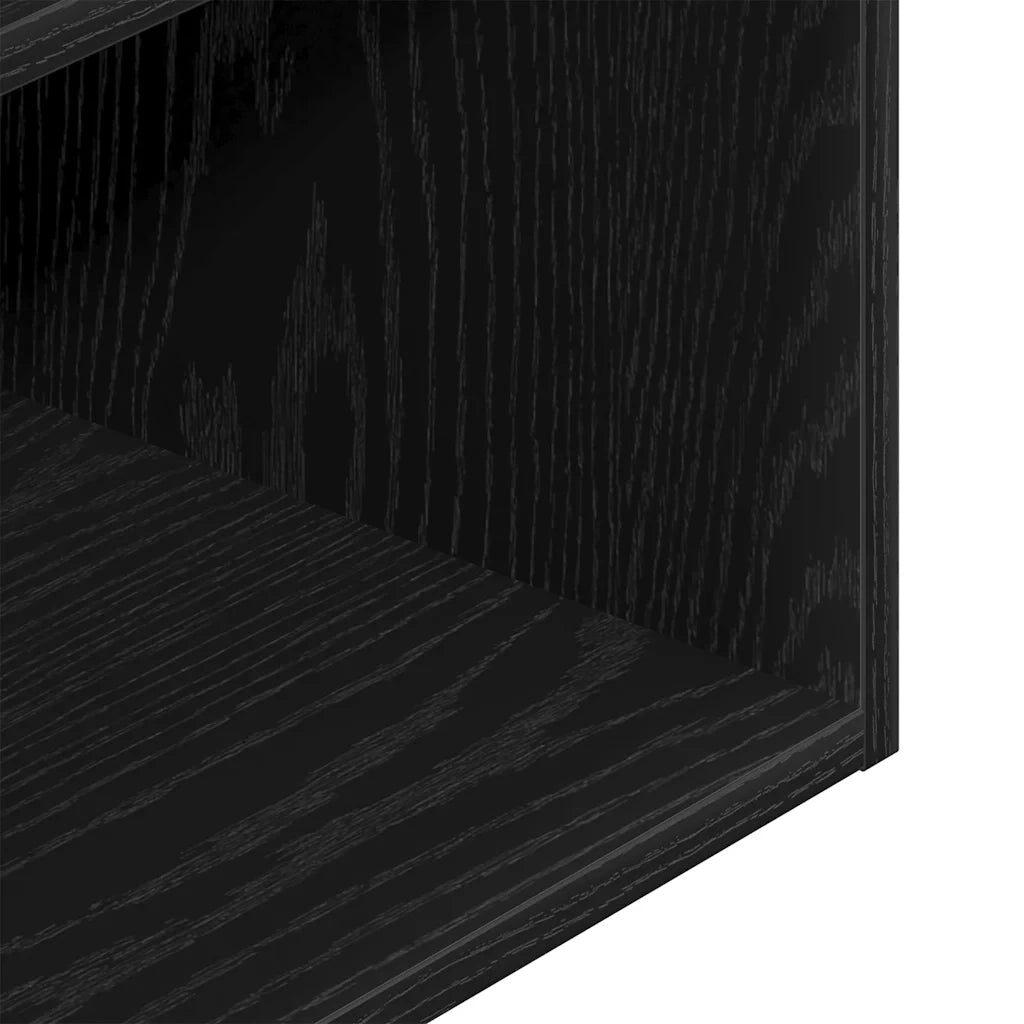Comodini con Cassetto 2 pz Rovere Neri 35x34x66,5 cm 858716