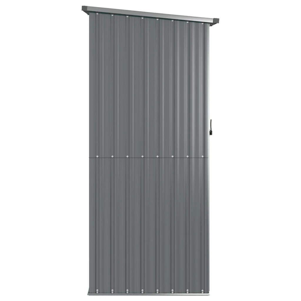 Casetta da giardino cabina ripostiglio casetta da esterno robusta casetta per attrezzi 118,5 x 97 x 209,5 cm acciaio zincato grigio 02_0022228