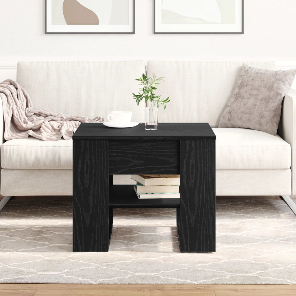 Tavolino da caffÃ¨ in rovere nero 55.5x55x45 cm realizzato in legno ingegnerizzato