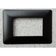 Trade Shop - Placchette Placche In Abs Per Serie Matix Bticino Compatibile 3 4 6 Moduli Color - Nero Opaco -3 Fori     -