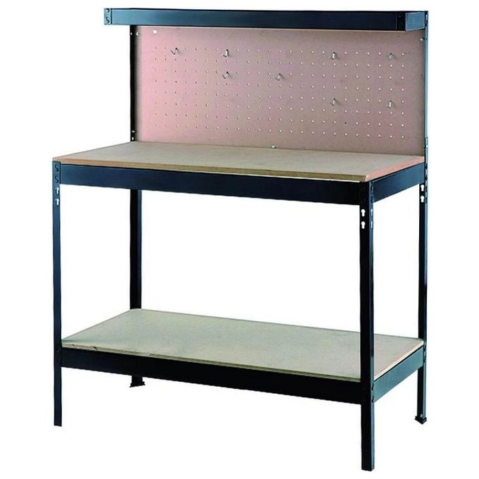 Vigor Banco Da Lavoro in Acciaio Con Pannello Portautensili 120X60X150 cm