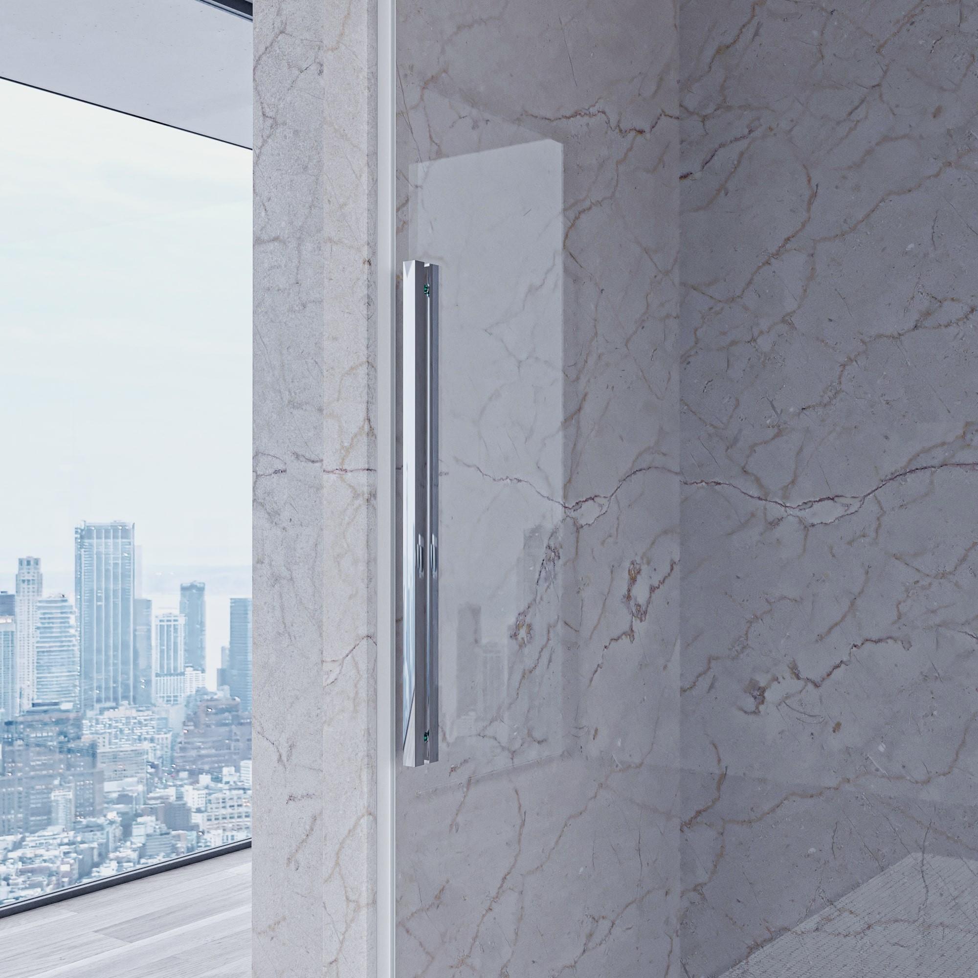 Porta Parete Doccia 100 cm 1 Anta Scorrevole in Cristallo Trasparente 8mm H195 Bonussi Selina