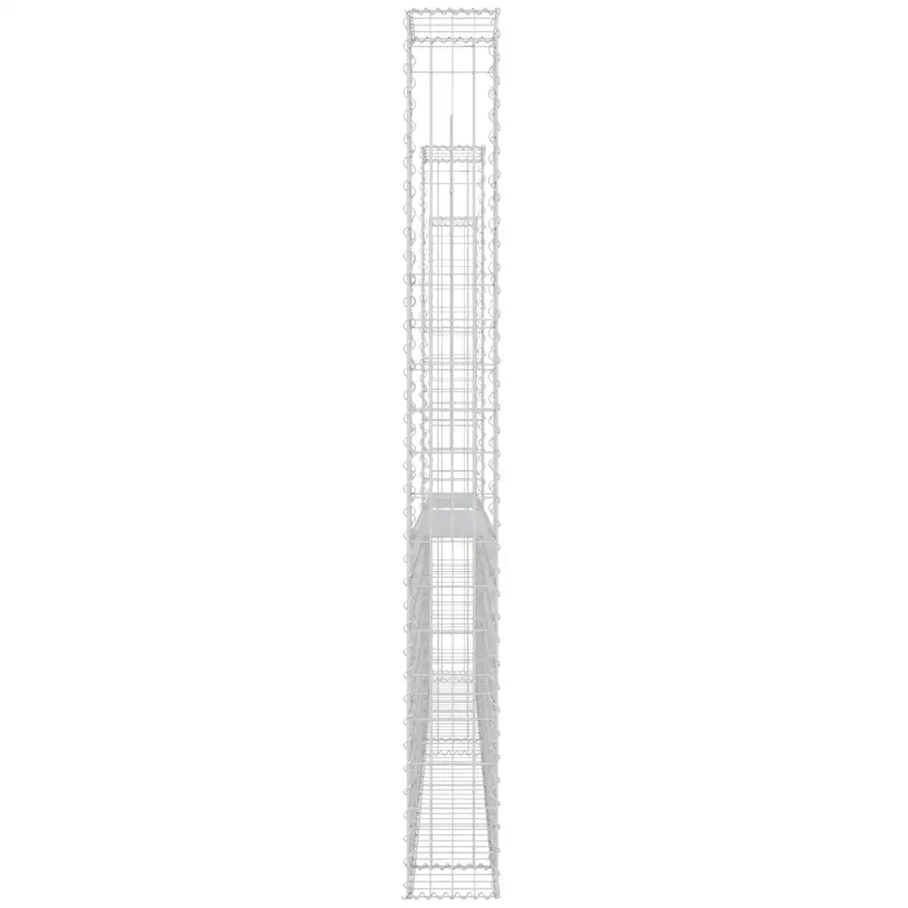 Gabbione a U con 2 Pali in Ferro 140x20x200 cm 151289