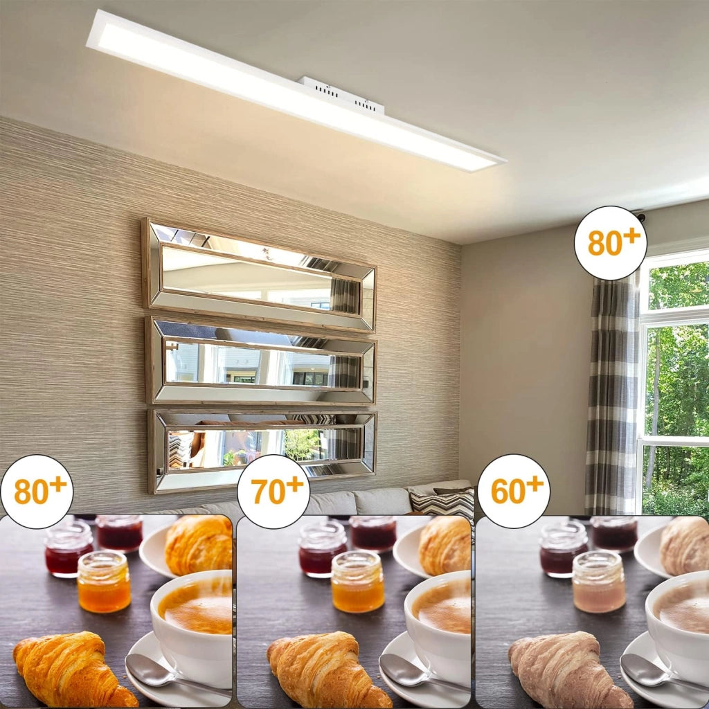 ZMH Lampada da soffitto plafoniera LED 42W bianca dimmerabile telecomando per soggiorno camera letto ufficio cucina