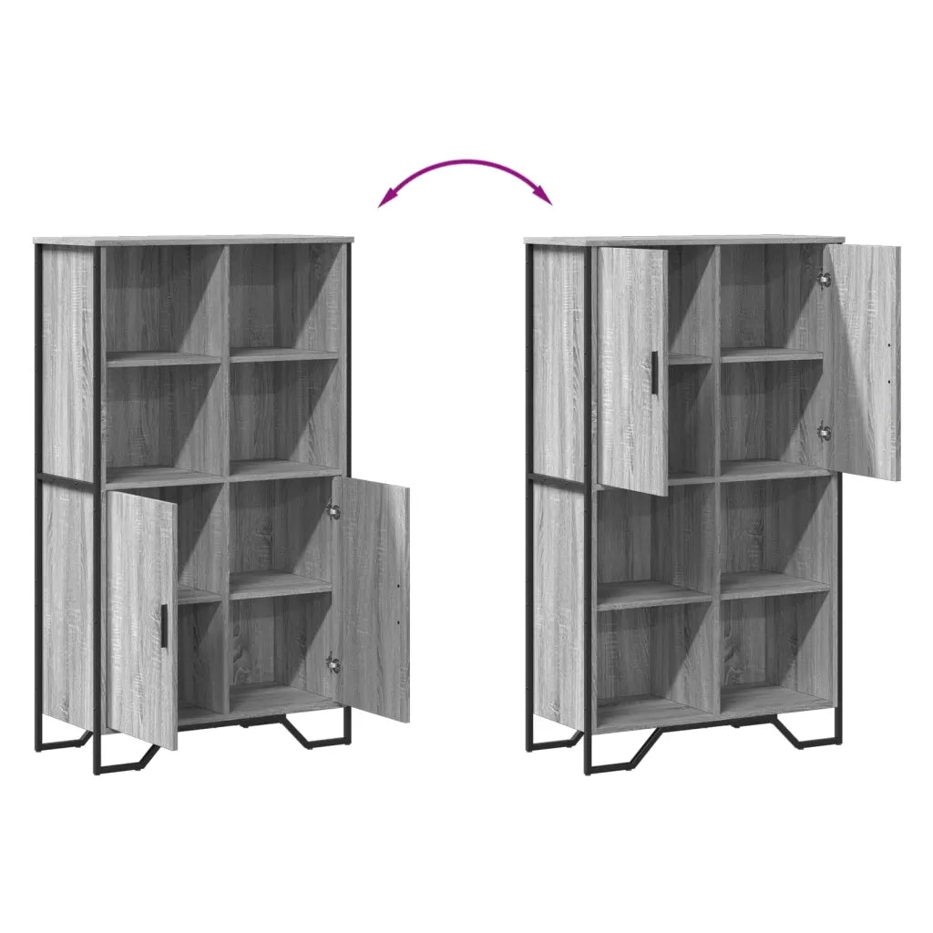 Credenza Grigio Sonoma 79,5x35,5x137,5 cm in Truciolato
