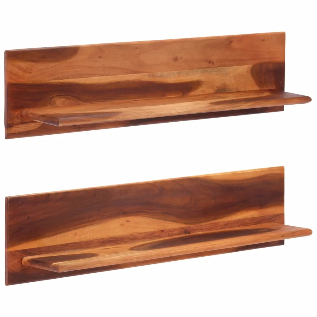 Mensole da Parete 2 pz 112x20x26 cm in Legno Massello di Acaciacod mxl 83766
