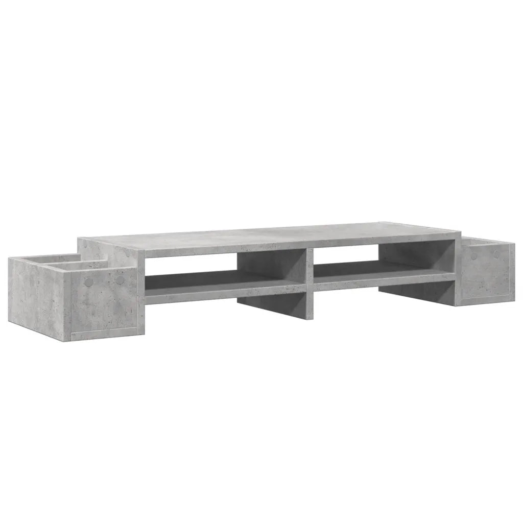 vidaXL Supporto Monitor con Cassetti Grigio 100x27x15 cm in Truciolato