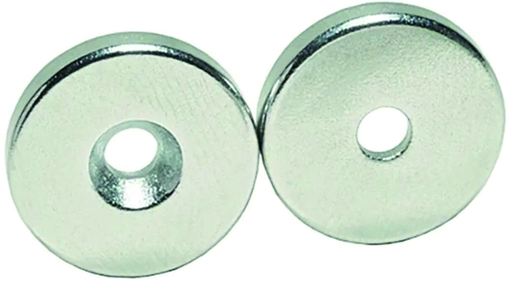 BOTTONE MAGNETICO CON FORO SVASATO AL NEODIMIO mm. 15x3 35.00 pz
