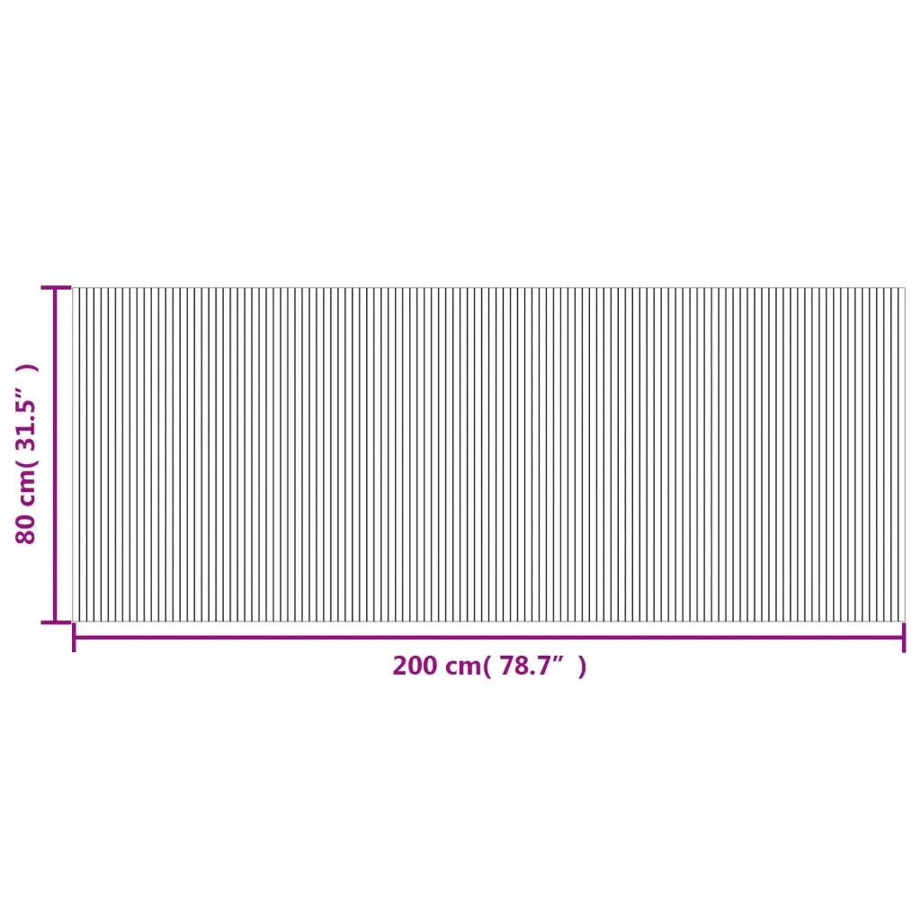Tappeto Rettangolare Marrone Scuro 80x200 cm in BambÃ¹