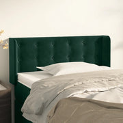 Testiera ad Orecchio Verde Scuro 103x16x78/88 cm in Velluto 3119247