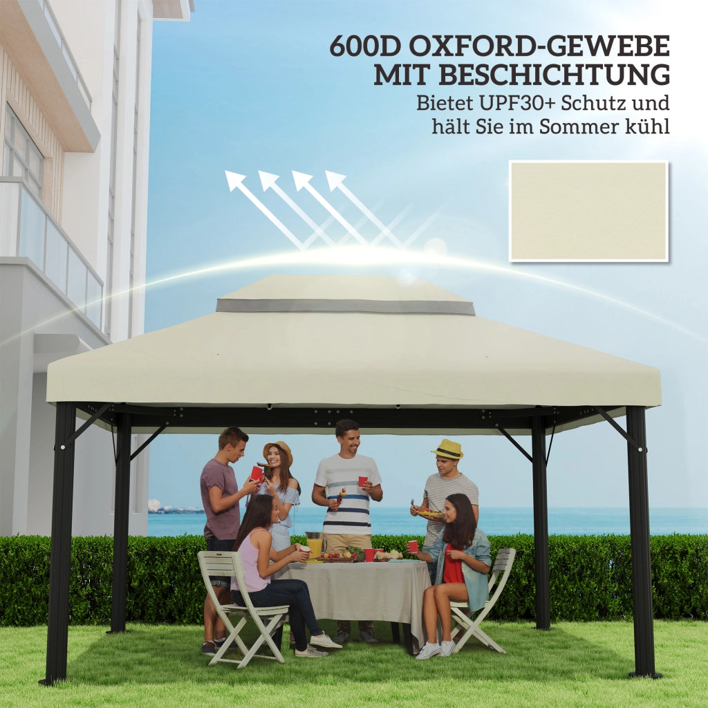 Tenda da giardino ¨C zephmum ¨C 3x4 m, crema, polipropilene