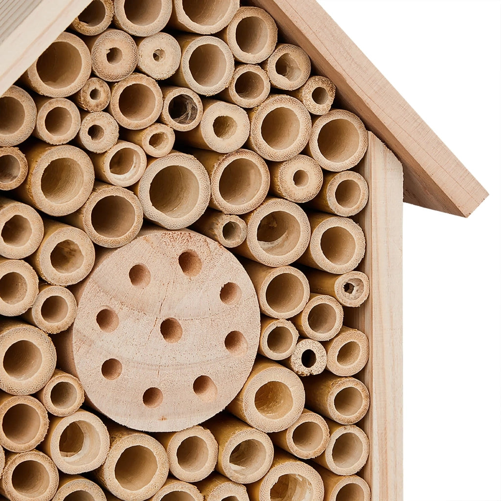 Hotel per insetti da giardino 30 x 20 x 10 cm rifugio per la nidificazione naturale design in legno non trattato 13_0013957